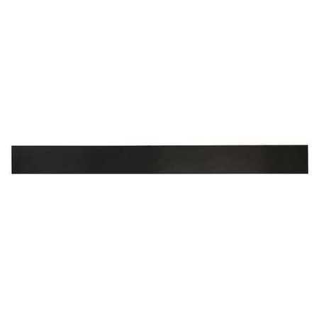 E. JAMES 3/16' Comm. Grade Buna-N Rubber Strip, 2'x36', Black, 50A, 4050-3/16X