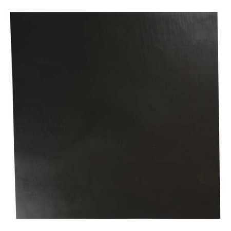 E. JAMES 3/32' Comm. Grade Neoprene Rubber Sheet, 12'x12', Black, 70A, 2080-3/32A