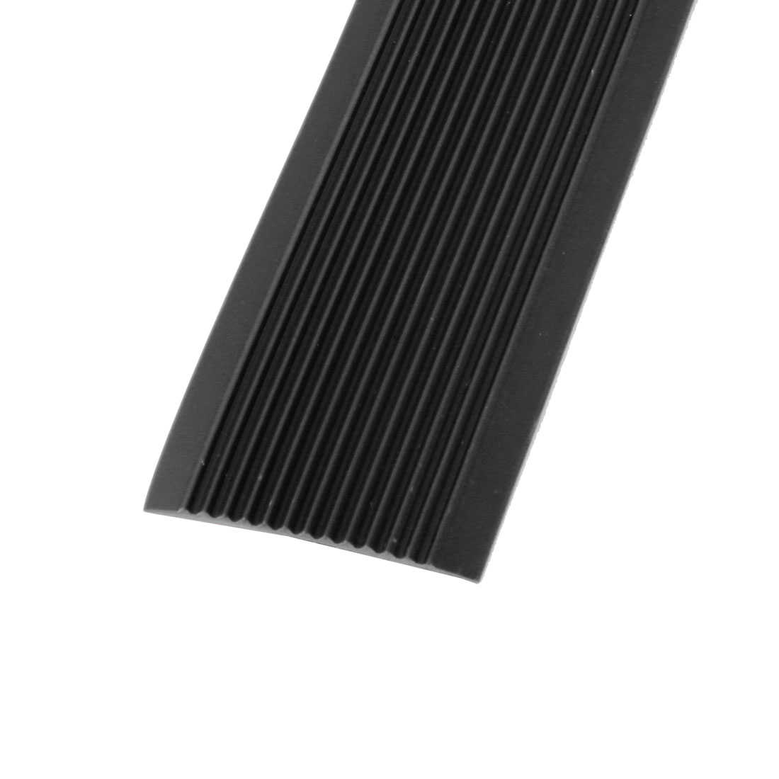 Indoor Stairs Step Ladder Floor PVC Stripe Design Anti Skid Tape Black 3.3 Ft