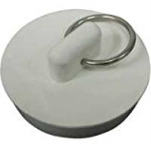 Worldwide Sourcing PMB-111 Drain Stopper, Fits Size 1-1/8 - 1-1/4 in, Rubber, White