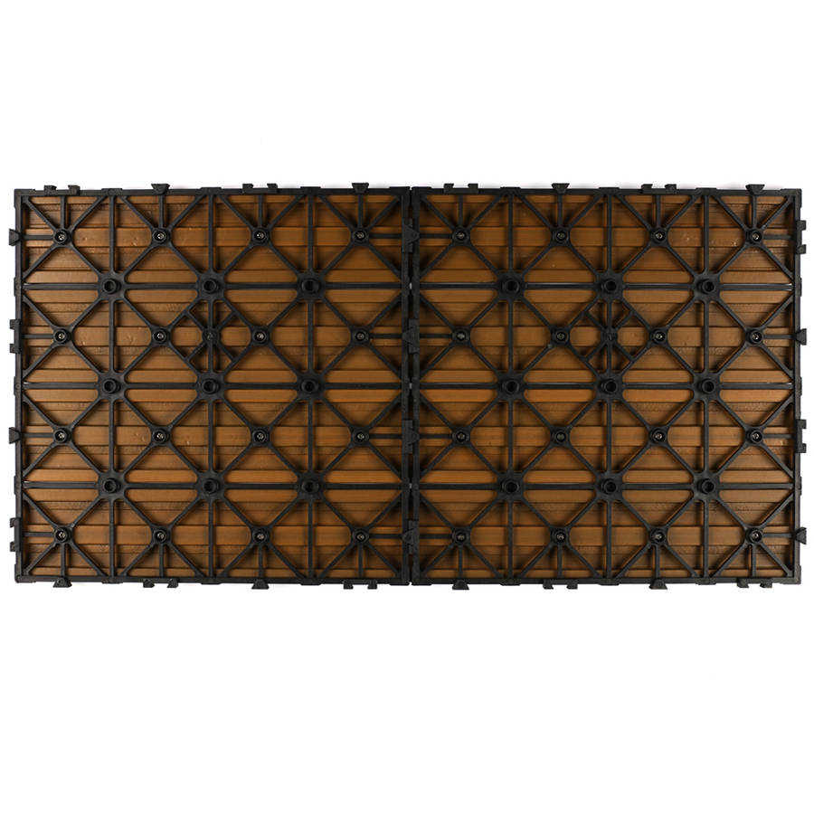 UltraShield Naturale 2' x 1' Quick Deck Outdoor Composite Deck Tile in Peruvian Teak (20 sq ft Box)
