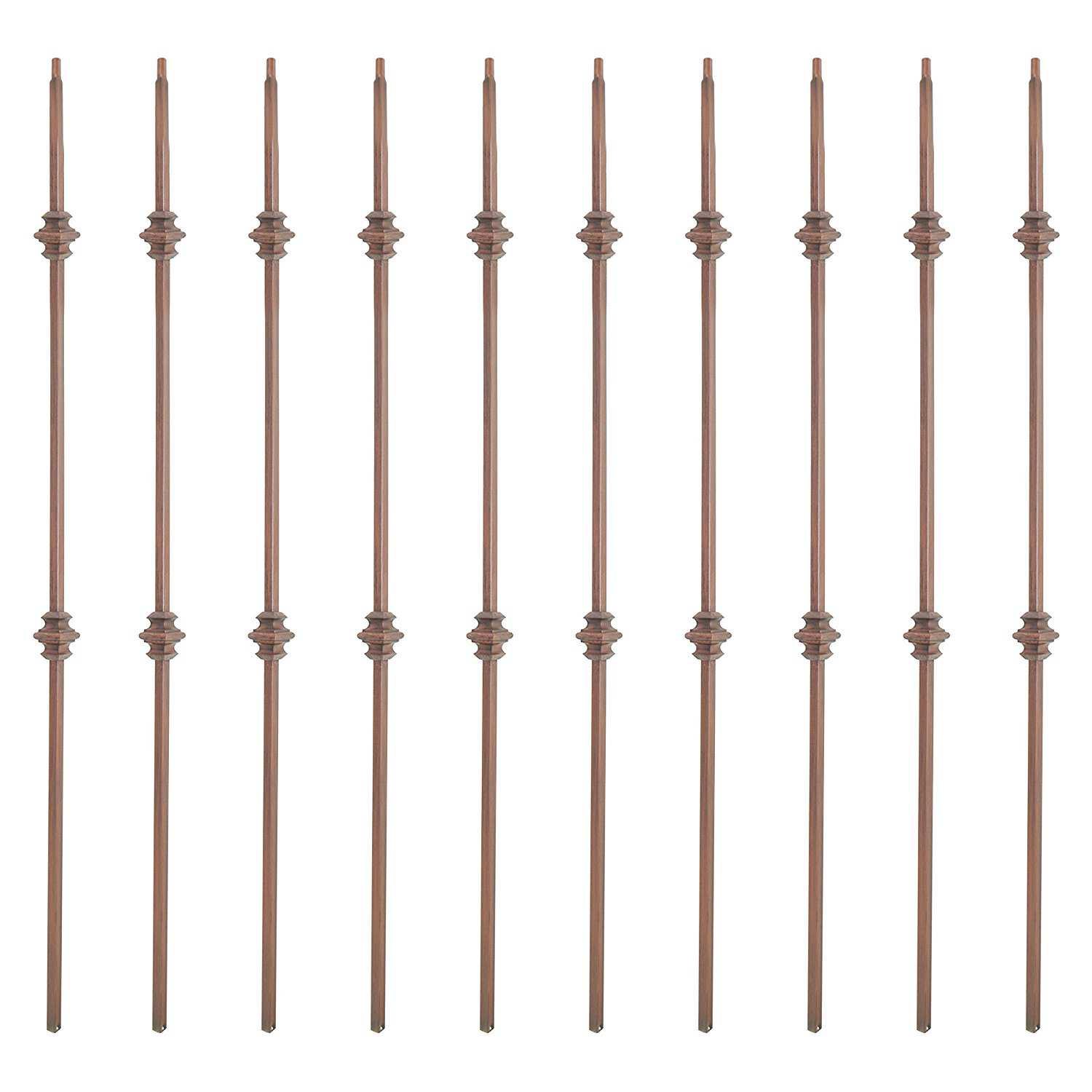Aleko Oil Rubbed Bronze Baluster - 44-Inch - Double Knuckle Design - Pack of 10