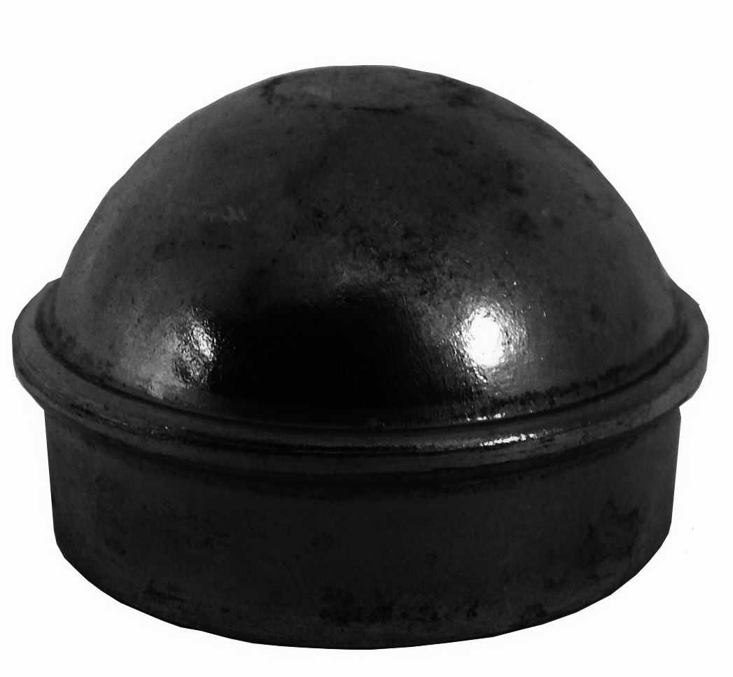 2-3/8' Chain Link Fence Post Cap - Use for 2-3/8' Outside Diameter Post/Pipe - BLACK Powder Coated Aluminum Chain Link Post Cap
