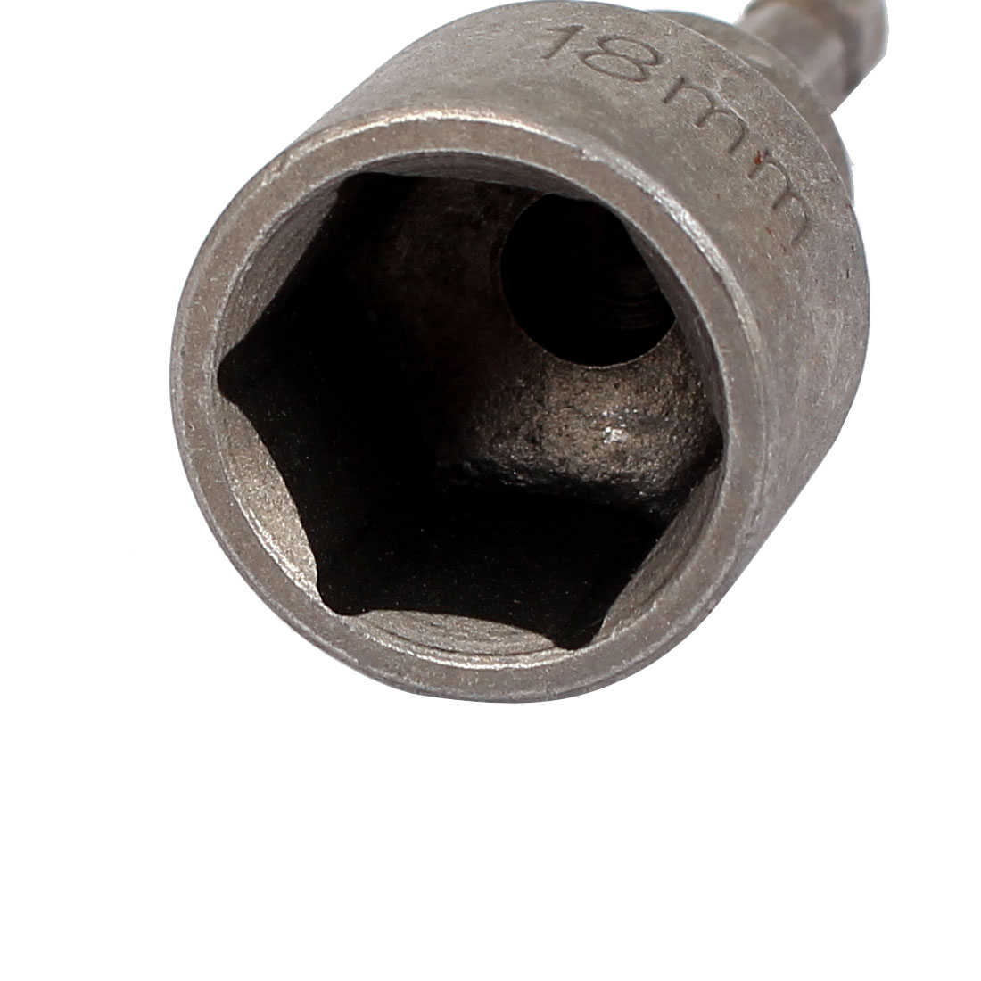 H18 65mm Long 1/4' Shank 18mm Hex Socket Impact Nut Setter Driver Bit Adapter