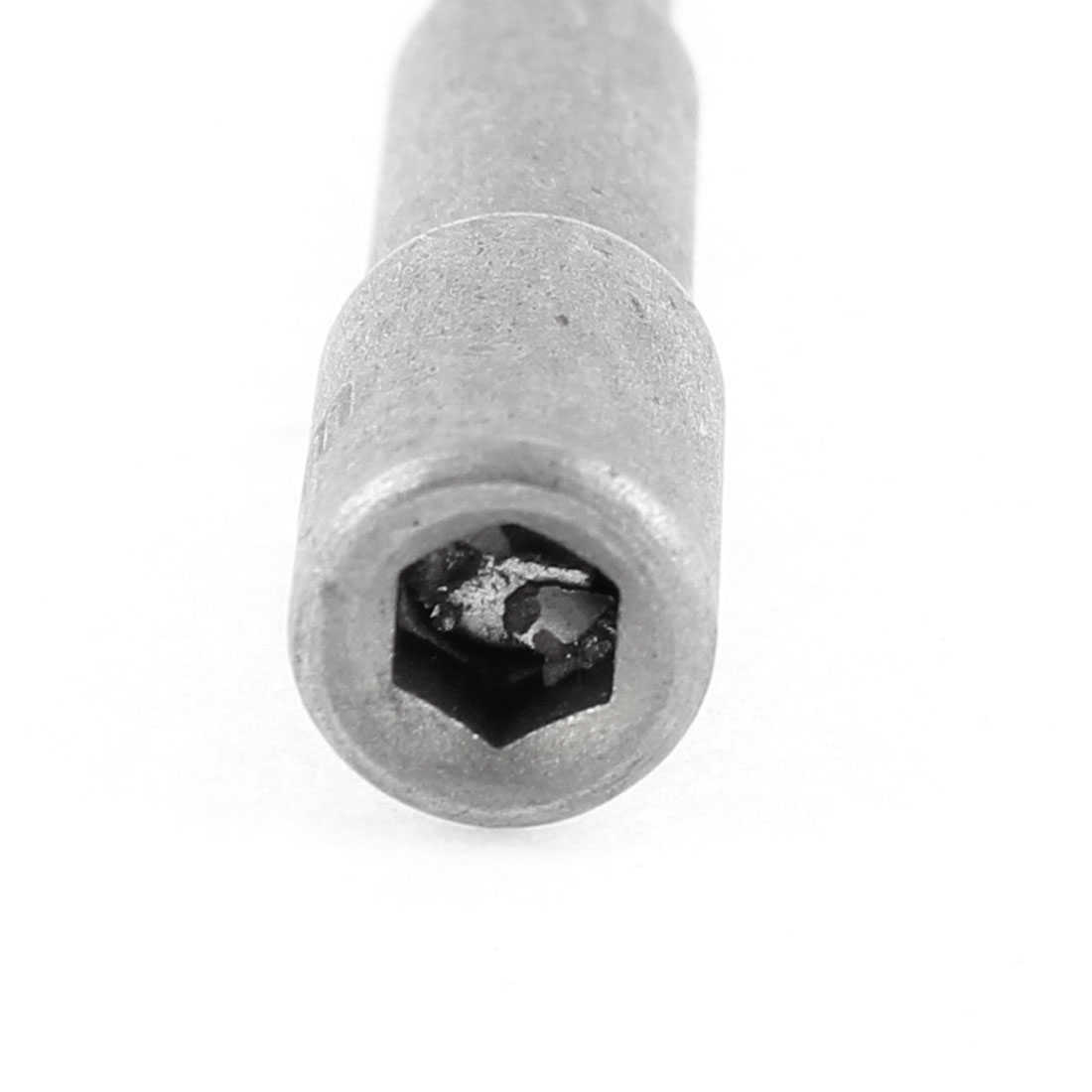 1/4' Hex Shank 5.5mm Magnetic Socket Nut Driver Bit Gray 65mm Long