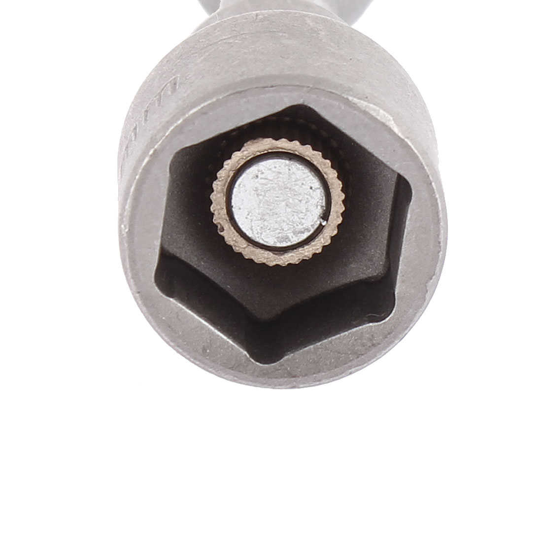 14mm Magnetic Metal Hex Spanner Socket Nut Bits Tool Gray 65mm Long