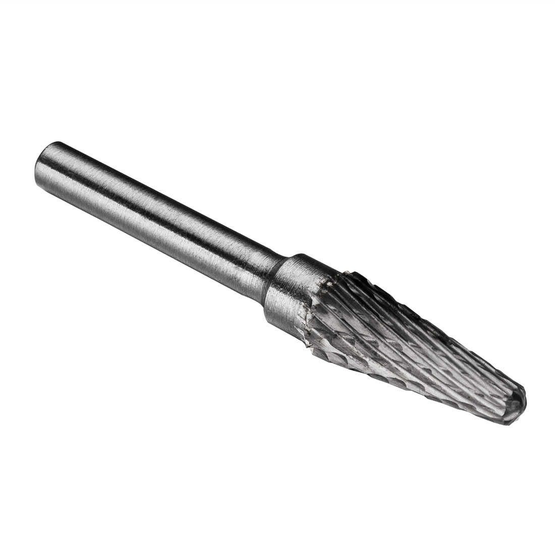 Double Cut Tungsten Carbide Rotary File 2/5' Head 6mm Shank Cone Shaped