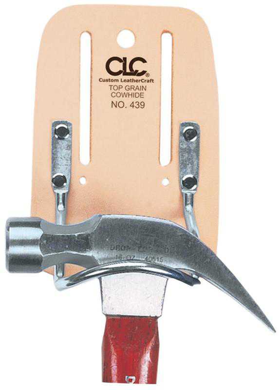 Custom Leathercraft 439 Steel Loop Hammer Holder, 2-1/5 in W X 7.1 in H, Top Grain Leather