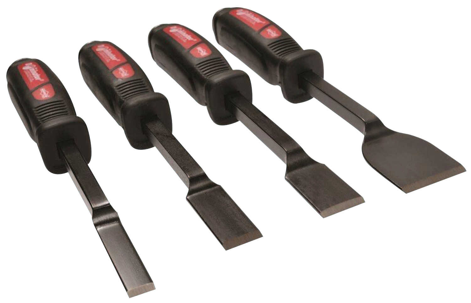 Mayhew Tools Dominator 4 Piece HD Carbon Scraper Sets, 1/2'x10';3/4'x10';1'x10';1 1/2'x10'