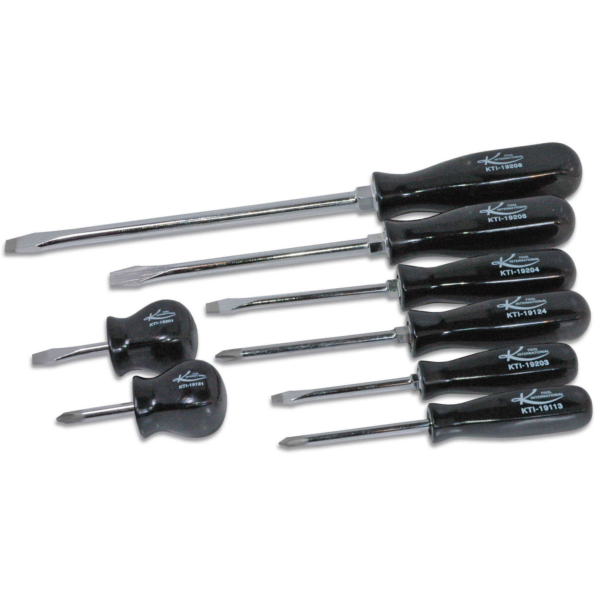 Screwdriver Set, Phillips and Slotted, 8 Pieces