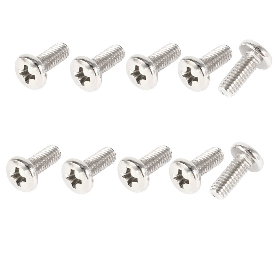 Unique Bargains Computer LCD Monitor Stand Bracket Stainless Steel Mounting Screw M4x10mm 10 Pcs