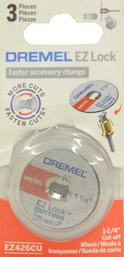 Dremel EZ426CU EZ Lock 1-1/4 inch Metal Wheel for Rotary Tools, 3-Pack