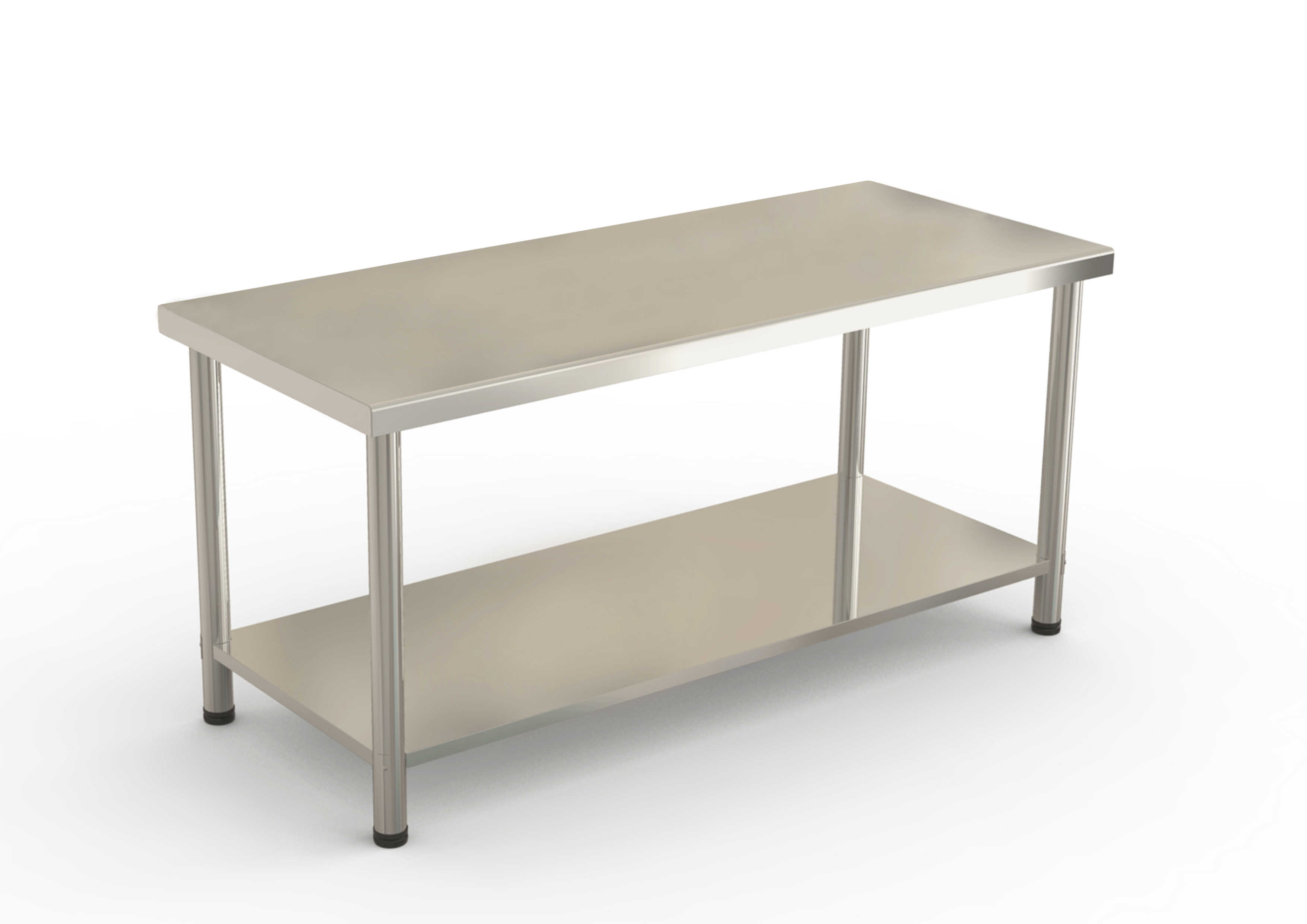 Zimtown Heavy Duty Stainless Steel Work Table Bench for Commercial Home Kitchen Prepare and Casters, 72 in. x 24 in.