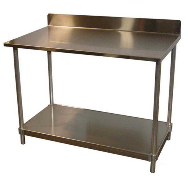 Prairie View 14gaSTBS303472 14 Gauge Stainless Top Table with Backsplash, 34 to 35.5 x 30 x 72 in.