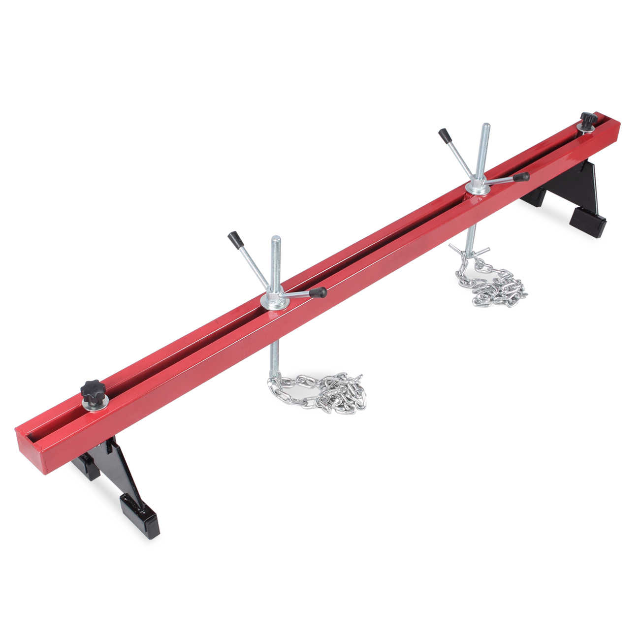 Arksen 1100lbs Capacity Engine Load Leveler Adjustable Support Bar for Transmission Repair w/ Dual Hook, Red