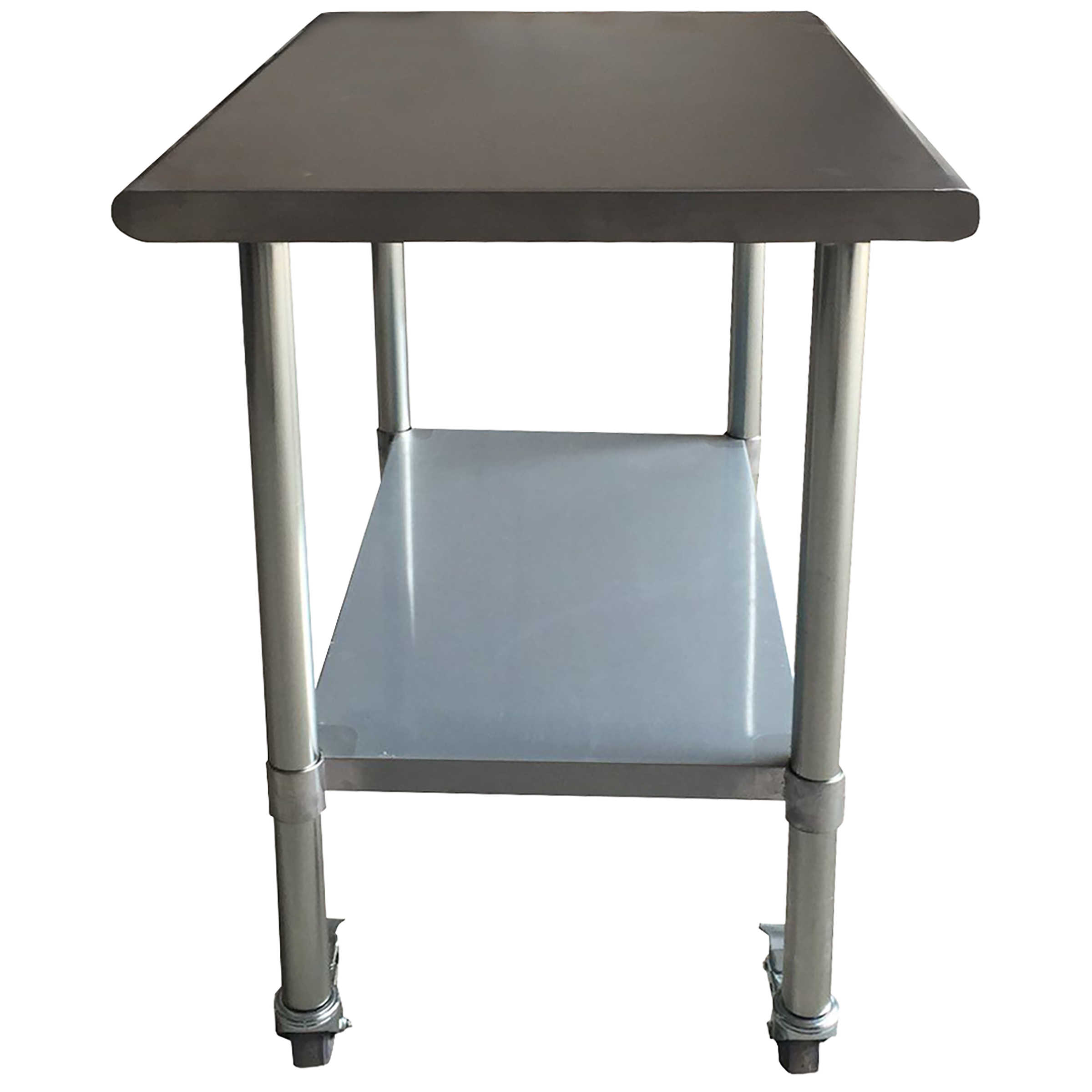 Sportsman Series Stainless Steel Work Table with Casters 24 x 60 Inches