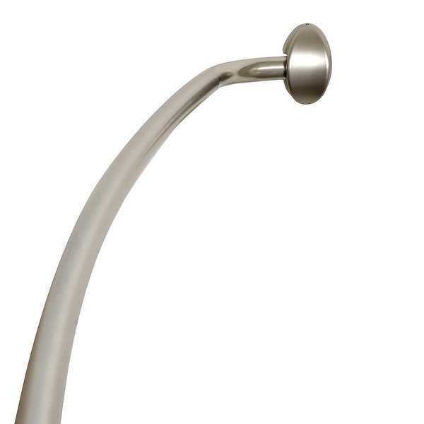 Zenith 35603BN06 NeverRust Aluminum Curved Shower Rod, Satin Nickel, 60'-72'