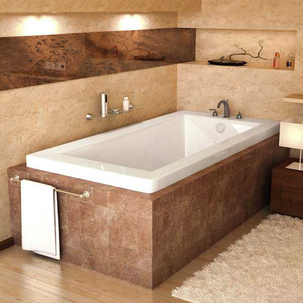 Mountain Home Vesuvius 32x66-inch Acrylic Soaking Drop-in Bathtub