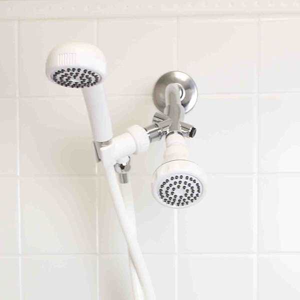Sweet Home Collection Shower Head and Massager Kit- White