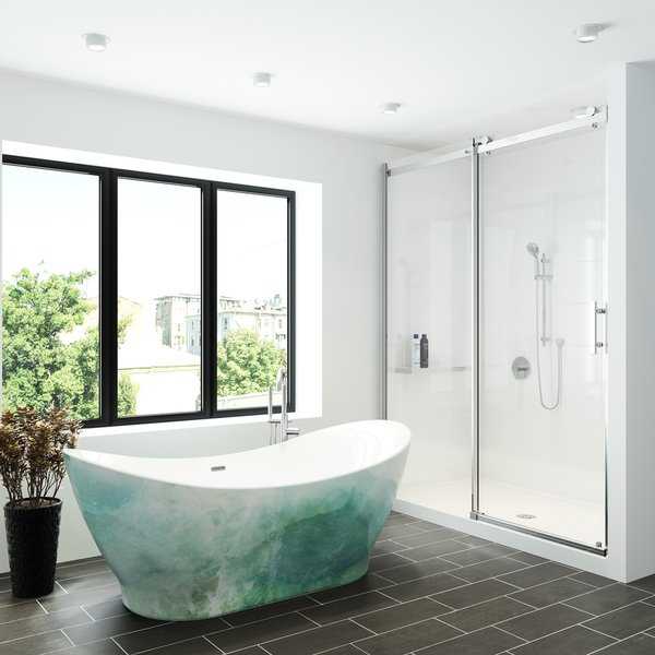 A&E Bath and Shower Tundra 66' Freestanding Tub No faucet with hand painted finish