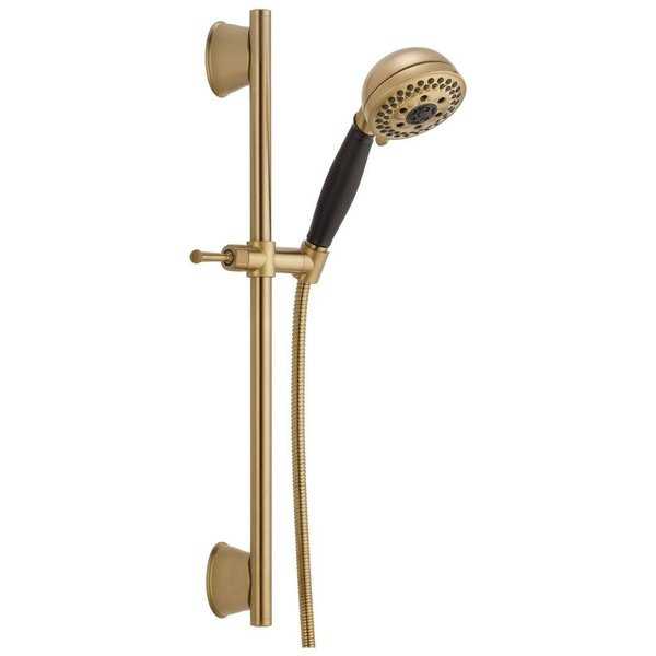 Delta Universal Showering H2Okinetic 5-Setting Slide Bar Hand Shower 51559-CZ Champagne Bronze