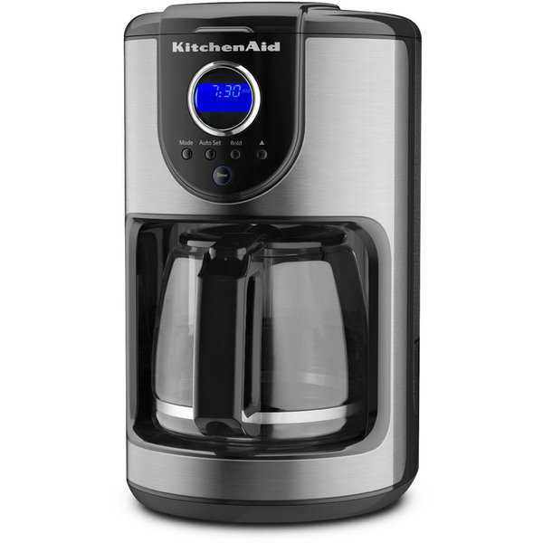 KitchenAid KCM111OB Onyx Black 12-Cup Programmable Coffee Maker with Glass Carafe