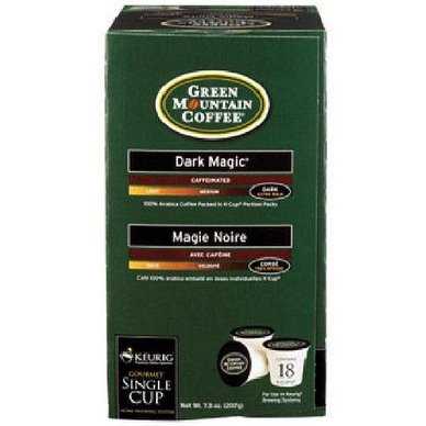 Keurig Green Mountain Coffee 108880 Coffee K-Cup, 18 Count, Dark Magic