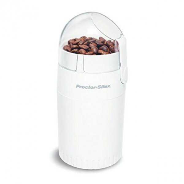 Proctor Silex E160B Fresh Grind Coffee Grinder, White