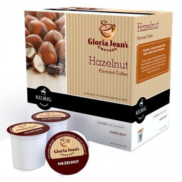 Keurig 00526 Gloria Jean's Hazelnut Coffee K-Cups, 18 Count